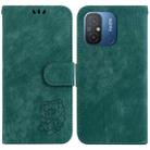 For Xiaomi Redmi 12C / 11A Little Tiger Embossed Leather Phone Case(Green) - 1