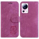 For Xiaomi 13 Lite / Civi 2 Little Tiger Embossed Leather Phone Case(Rose Red) - 1