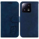 For Xiaomi 13 Pro Little Tiger Embossed Leather Phone Case(Dark Blue) - 1