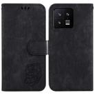 For Xiaomi 13 5G Little Tiger Embossed Leather Phone Case(Black) - 1