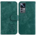 For Xiaomi 12T / 12T Pro Little Tiger Embossed Leather Phone Case(Green) - 1