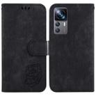 For Xiaomi 12T / 12T Pro Little Tiger Embossed Leather Phone Case(Black) - 1