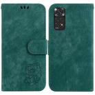 For Redmi Note 11 Global / Note 11S Little Tiger Embossed Leather Phone Case(Green) - 1