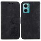 For Redmi Note 11E / Redmi 10 5G Little Tiger Embossed Leather Phone Case(Black) - 1