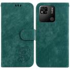 For Xiaomi Redmi 10A Little Tiger Embossed Leather Phone Case(Green) - 1