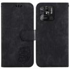 For Xiaomi Redmi 10C Little Tiger Embossed Leather Phone Case(Black) - 1