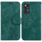 For Xiaomi 12 / 12X Little Tiger Embossed Leather Phone Case(Green) - 1