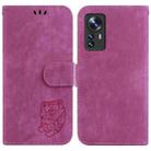 For Xiaomi 12 / 12X Little Tiger Embossed Leather Phone Case(Rose Red) - 1