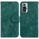 For Redmi Note 10 Lite / Note 10 Pro Little Tiger Embossed Leather Phone Case(Green) - 1