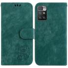 For Xiaomi Redmi 10 / 10 Prime Little Tiger Embossed Leather Phone Case(Green) - 1