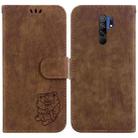 For Redmi 9 / 9 Prime Little Tiger Embossed Leather Phone Case(Brown) - 1
