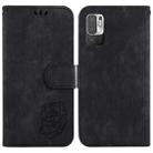 For Redmi Note 10 5G Little Tiger Embossed Leather Phone Case(Black) - 1