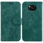 For Xiaomi Poco X3 NFC / X3 Pro Little Tiger Embossed Leather Phone Case(Green) - 1