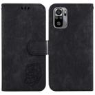 For Redmi Note 10 4G / Note 10S Little Tiger Embossed Leather Phone Case(Black) - 1