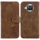 For Xiaomi Mi 10T Lite 5G / Mi 10i 5G Little Tiger Embossed Leather Phone Case(Brown) - 1