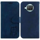 For Xiaomi Mi 10T Lite 5G / Mi 10i 5G Little Tiger Embossed Leather Phone Case(Dark Blue) - 1