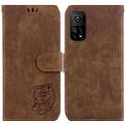 For Xiaomi Mi 10T Pro 5G / Mi 10T 5G Little Tiger Embossed Leather Phone Case(Brown) - 1