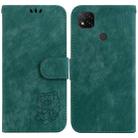 For Xiaomi Redmi 9C Little Tiger Embossed Leather Phone Case(Green) - 1