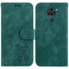 For Xiaomi Redmi Note 9 / 10X 4G Little Tiger Embossed Leather Phone Case(Green) - 1