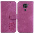 For Xiaomi Redmi Note 9 / 10X 4G Little Tiger Embossed Leather Phone Case(Rose Red) - 1