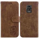 For Redmi Note 9 Pro / 9 Pro Max Little Tiger Embossed Leather Phone Case(Brown) - 1