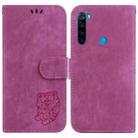 For Xiaomi Redmi Note 8T Little Tiger Embossed Leather Phone Case(Rose Red) - 1