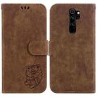 For Xiaomi Redmi Note 8 Pro Little Tiger Embossed Leather Phone Case(Brown) - 1