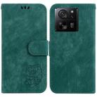 For Xiaomi 13T / 13T Pro / Redmi K60 Ultra Little Tiger Embossed Leather Phone Case(Green) - 1