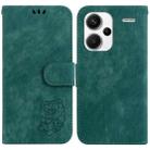 For Xiaomi Redmi Note 13 Pro+ 5G Little Tiger Embossed Leather Phone Case(Green) - 1