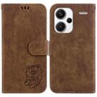 For Xiaomi Redmi Note 13 Pro+ 5G Little Tiger Embossed Leather Phone Case(Brown) - 1