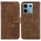 For Xiaomi Redmi Note 13 Pro 5G Little Tiger Embossed Leather Phone Case(Brown) - 1