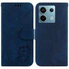 For Xiaomi Redmi Note 13 Pro 5G Little Tiger Embossed Leather Phone Case(Dark Blue) - 1