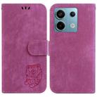 For Xiaomi Redmi Note 13 Pro 5G Little Tiger Embossed Leather Phone Case(Rose Red) - 1