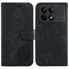 For Xiaomi Redmi K70E / Poco X6 Pro Little Tiger Embossed Leather Phone Case(Black) - 1