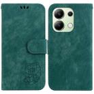 For Xiaomi Redmi Note 13 4G Global Little Tiger Embossed Leather Phone Case(Green) - 1