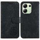 For Xiaomi Redmi Note 13 4G Global Little Tiger Embossed Leather Phone Case(Black) - 1