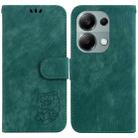 For Xiaomi Redmi Note 13 Pro 4G Little Tiger Embossed Leather Phone Case(Green) - 1