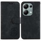 For Xiaomi Redmi Note 13 Pro 4G Little Tiger Embossed Leather Phone Case(Black) - 1