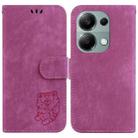 For Xiaomi Poco M6 Pro 4G Little Tiger Embossed Leather Phone Case(Rose Red) - 1