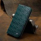 For iPhone 16 Plus Fierre Shann Crocodile Texture Magnetic Genuine Leather Phone Case(Green) - 2