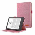 For Amazon Kindle Paperwhite 5 2021 Cloth Texture Horizontal Flip PU + TPU Tablet Case(Rose Red) - 1
