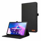 For Lenovo Tab M10 5G 10.6 Horizontal Flip TPU + Fabric PU Leather Tablet Case(Black) - 1