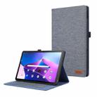 For Lenovo Tab M10 5G 10.6 Horizontal Flip TPU + Fabric PU Leather Tablet Case(Dark Blue) - 1