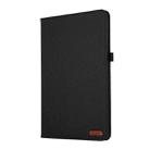 For Lenovo Tab P12 Horizontal Flip TPU + Fabric PU Leather Tablet Case(Black) - 2
