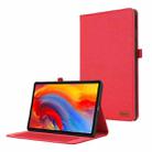 For Lenovo Tab M11 / Xiaoxin Pad 11 2024 Horizontal Flip TPU + Fabric PU Leather Tablet Case(Red) - 1