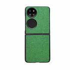 For Huawei P50 Pocket Gradient Color Glitter Shockproof Protective Phone Case(Green) - 1