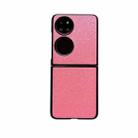For Huawei P50 Pocket Gradient Color Glitter Shockproof Protective Phone Case(Rose Red) - 1