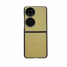 For Huawei P50 Pocket Gradient Color Glitter Shockproof Protective Phone Case(Gold) - 1