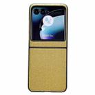 For Motorola Razr 40 Ultra Gradient Color Glitter Shockproof Protective Phone Case(Gold) - 1