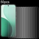 For OPPO Reno14 Global 50pcs 0.26mm 9H 2.5D Tempered Glass Film - 1
